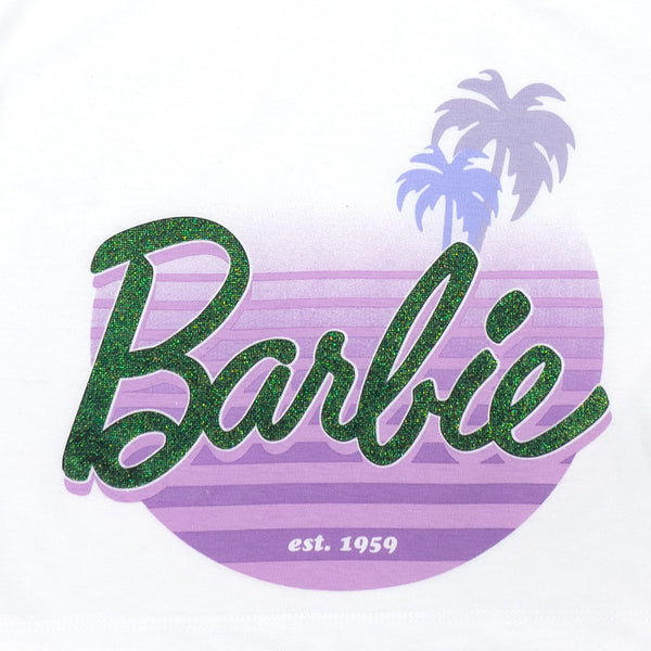 מארז 2 פיג'מות לבנות מודפסות ברבי בנות