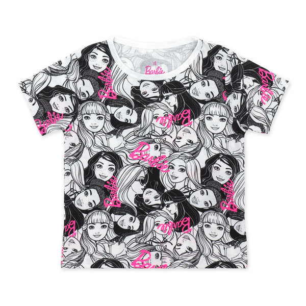 מארז 2 פיג'מות לבנות מודפסות ברבי בנות