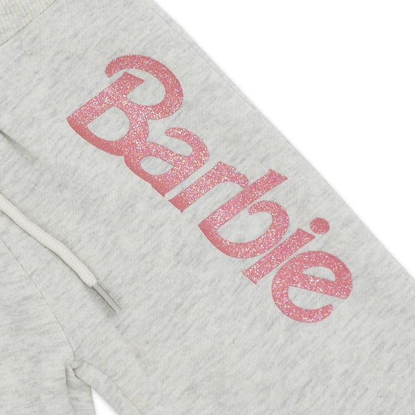 חליפת פוטר הדפס פרצוף ברבי ונצנץ בנות