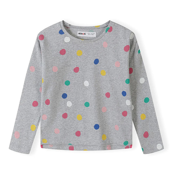 מארז 3 חולצות מינוטי מודפסות כחול-ורוד-אפור תינוקות ובנות 12M-24M