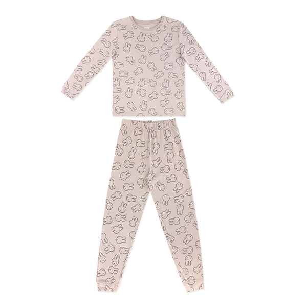 זוג פיג'מות מעבר בהדפסי מיפי הארנבת בנות