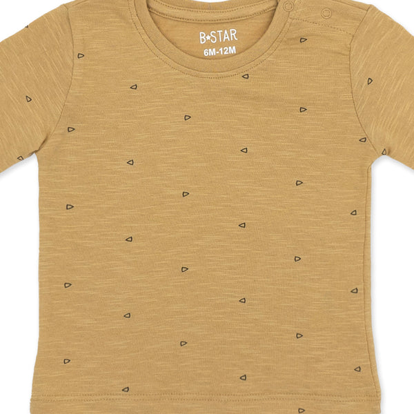 מארז 3 חולצות סלאב חום-קרם-צהוב תינוקות בנים