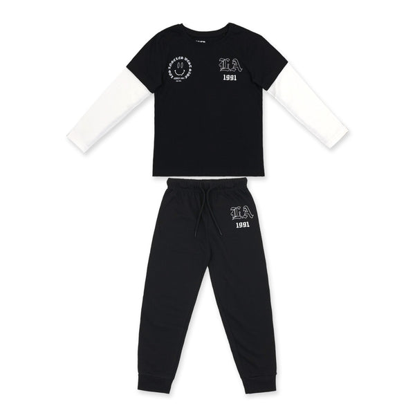 מארז 3 חליפות מעבר שחור-ירוק-אפור בנים