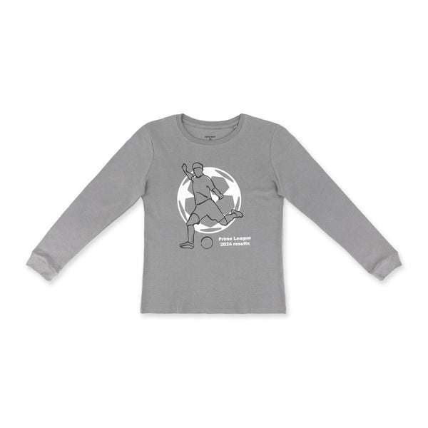 זוג פיג'מות מעבר מודפסות אפור-שחור-קאמל בנים