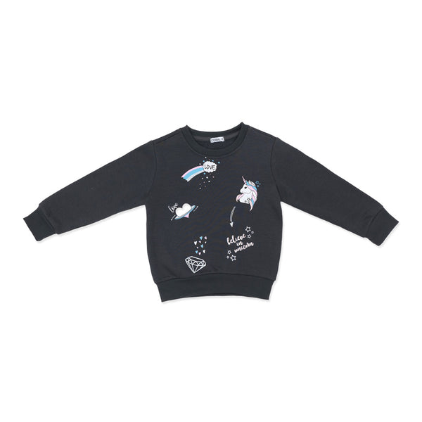 מארז 3 סווטשירטים ורוד-פלדה-מנטה בנות