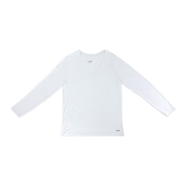 חולצת ויסקוזה חלקה עם תגית מתכת נשים