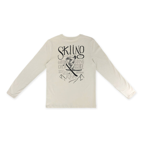 חולצה מודפסת דו צדדית Skiing גברים