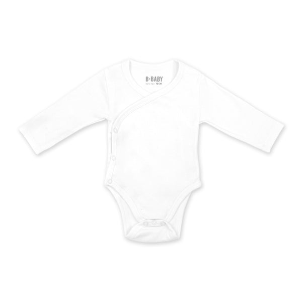 מארז 3 בגדי-גוף מעטפת פלנל לבן לתינוקות