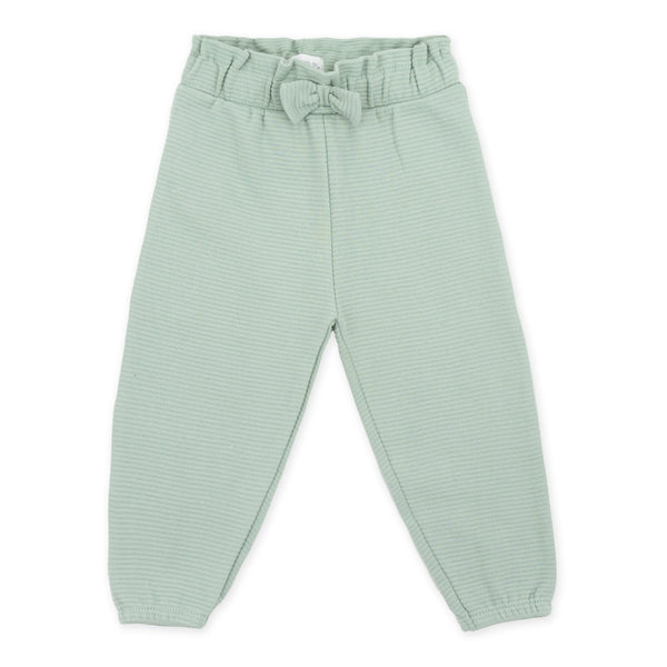 שני מכנסי קווילט עם סרט מנטה-קרם תינוקות בנות