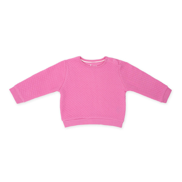 זוג חולצות קווילט ורוד-לבן תינוקות בנות