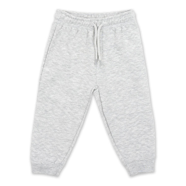 שני מכנסיים מבד קווילט אפור-ורוד כהה תינוקות