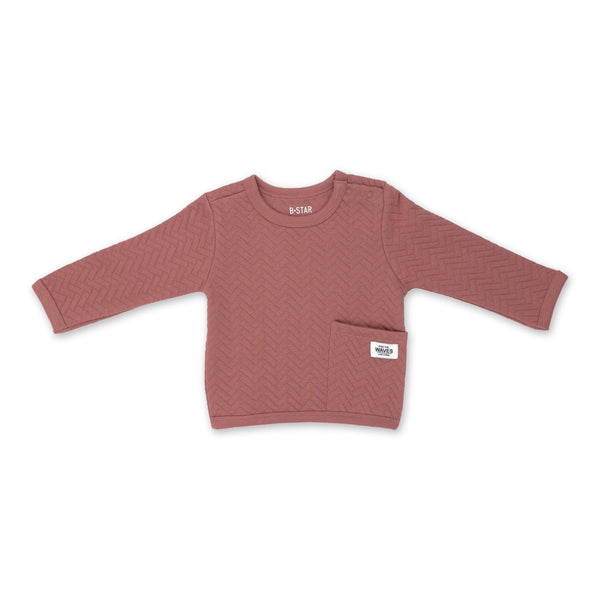 זוג חולצות קווילט אפור-ורוד כהה תינוקות