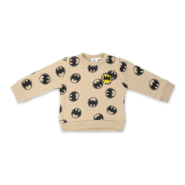 חליפת קווילט הדפס לוגו באטמן תינוקות בנים