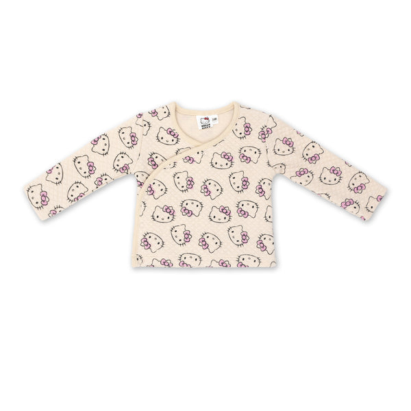 חליפת קווילט אפרסק Hello Kitty אולאובר תינוקות בנות