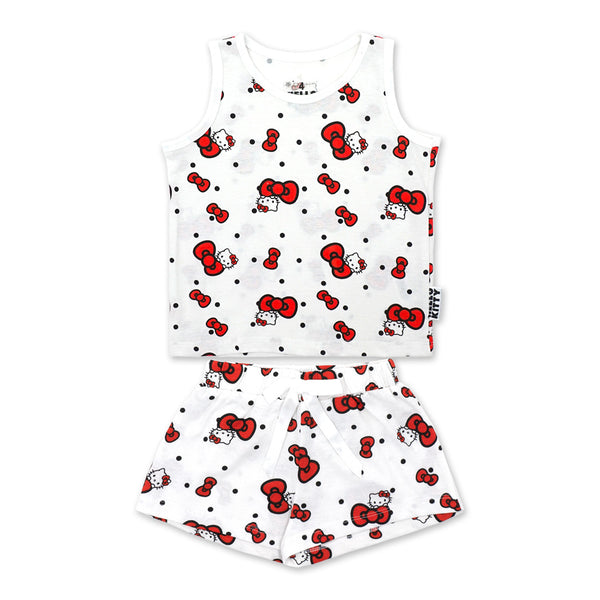 מארז 2 פיג'מות בנות הלו קיטי סגול-לבן בנות