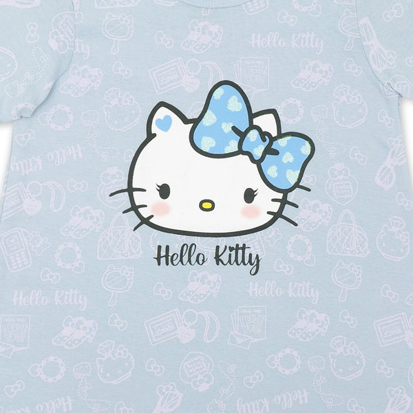 כותונת לילה תכלת Hello Kitty בנות