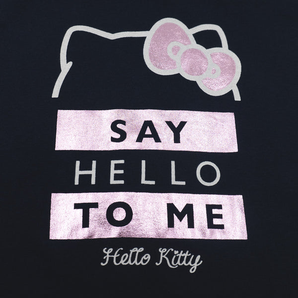 זוג חולצות הלו קיטי כחול-אפרסק בנות