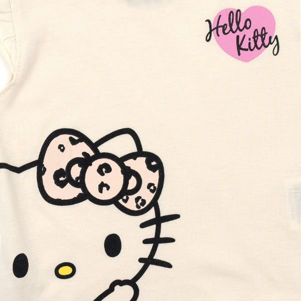 זוג חליפות שרוול מלמלה Hello Kitty תינוקות בנות