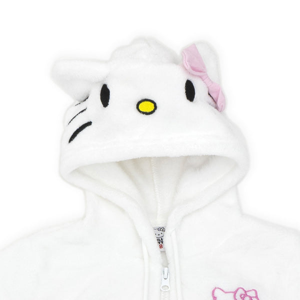 ג'קט קורל פליז כובע מדוגם Hello Kitty