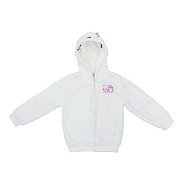 ג'קט קורל פליז כובע מדוגם Hello Kitty