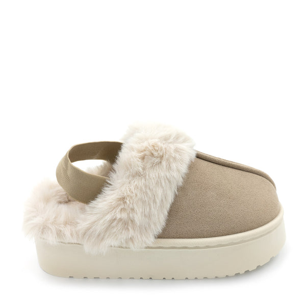 כפכפי פלטפורמה עם פרווה