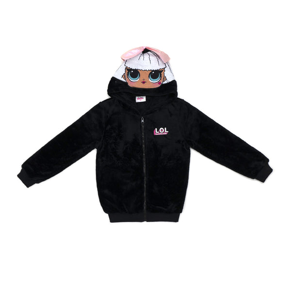 ג'קט קורל פליז כובע מדוגם LOL Surprise!