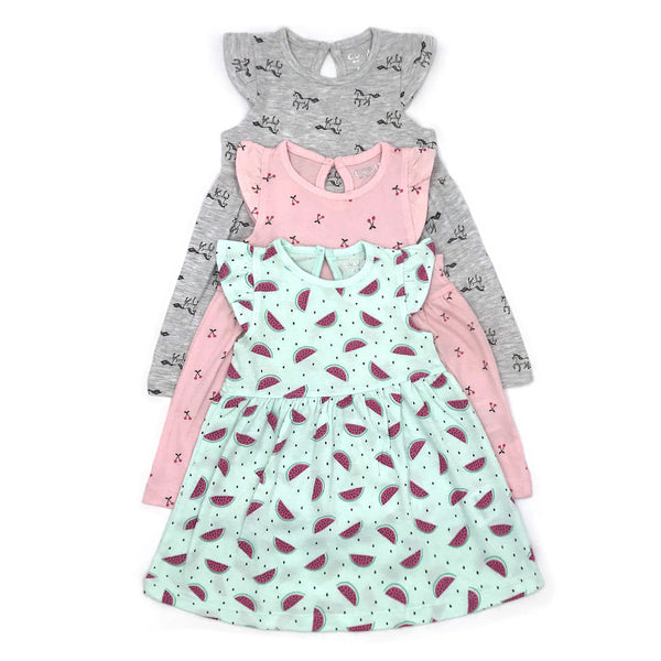 מארז 3 שמלות מודפסות אולאובר פעוטות 6-18M