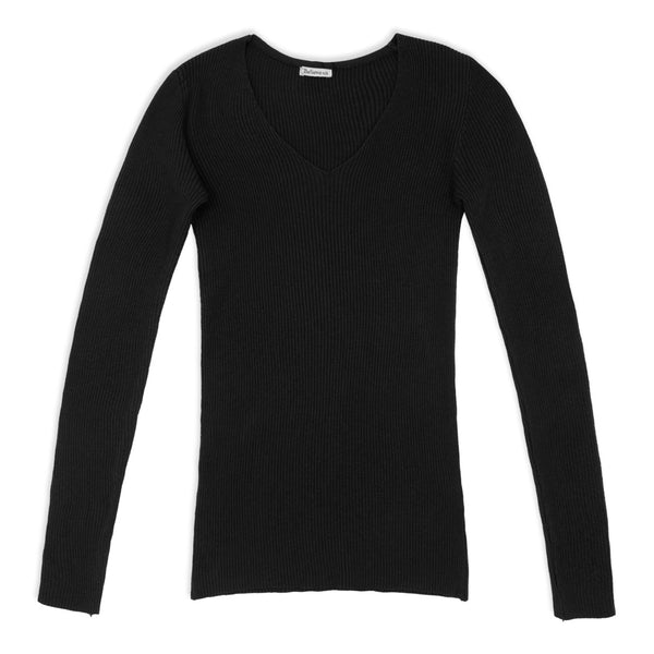 סריג ריב צווארון וי