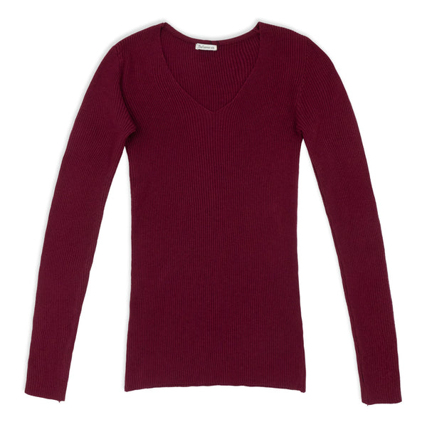 סריג ריב צווארון וי