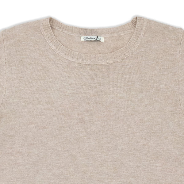 סריג צווארון ריב עגול