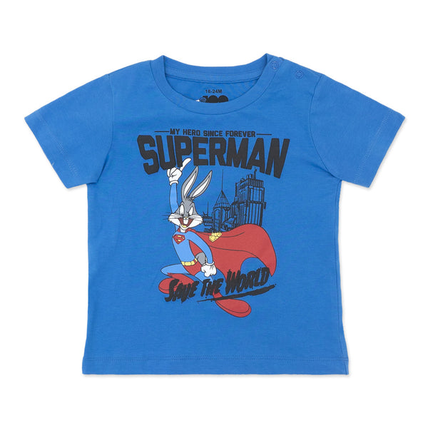 זוג חולצות באגס באני כחול-אפור תינוקות בנים