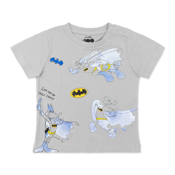 זוג חולצות באגס באני כחול-אפור תינוקות בנים