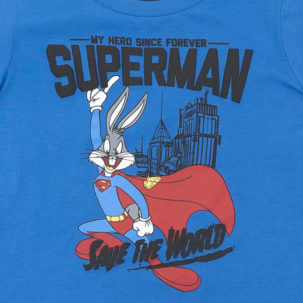 זוג חולצות באגס באני כחול-אפור תינוקות בנים