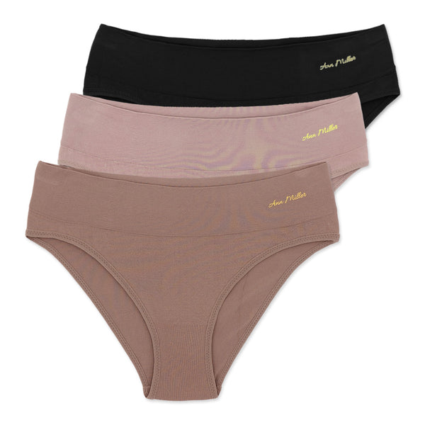 מארז 3 תחתוני ביקיני עם גומי רחב נשים