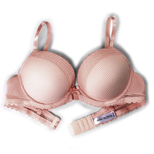 זוג חזיות פוש-אפ פודרה ושחורה נשים 75B-90C