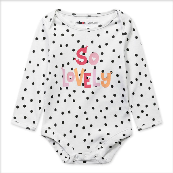 זוג בגדי גוף מינוטי שרוול ארוך ורוד ולבן תינוקות בנות