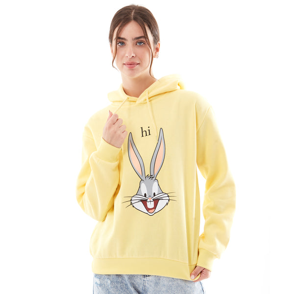 סווטשירט קפוצ'ון Looney Tunes באגס באני Hi נשים