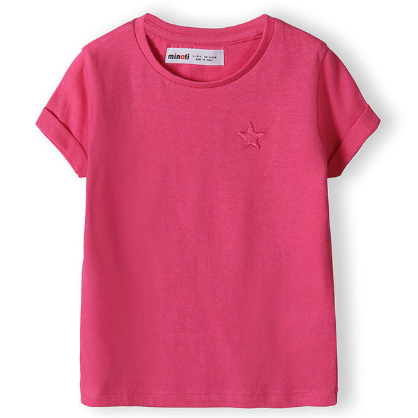 מארז 4 חולצות מינוטי עם רקמת כוכב פעוטות בנות