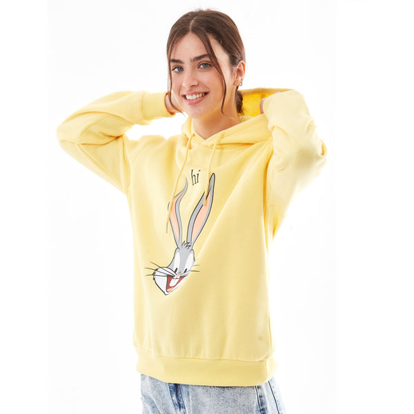 סווטשירט קפוצ'ון Looney Tunes באגס באני Hi נשים