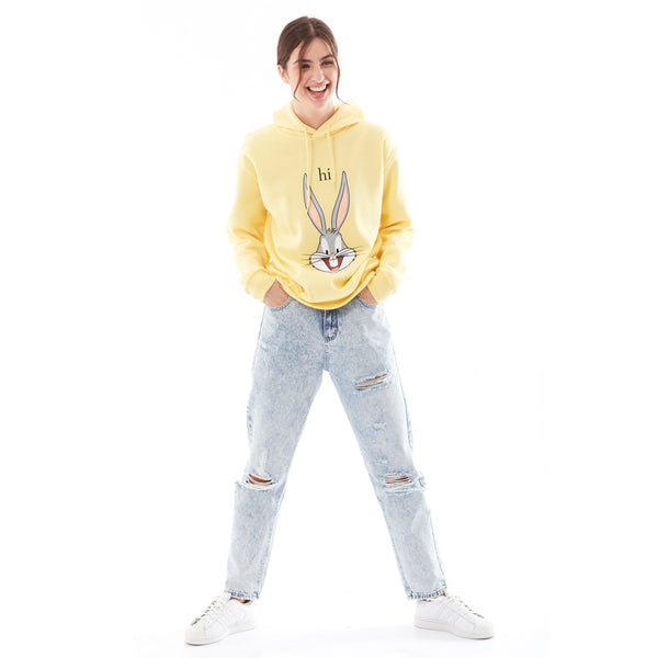 סווטשירט קפוצ'ון Looney Tunes באגס באני Hi נשים