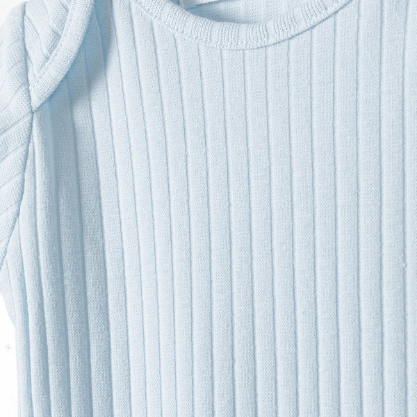 זוג בגדי גוף ריב מינוטי תכלת-לבן תינוקות בנים