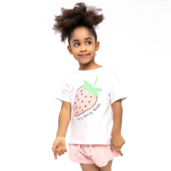 מארז 3 חולצות מינוטי הדפסי פירות פעוטות בנות