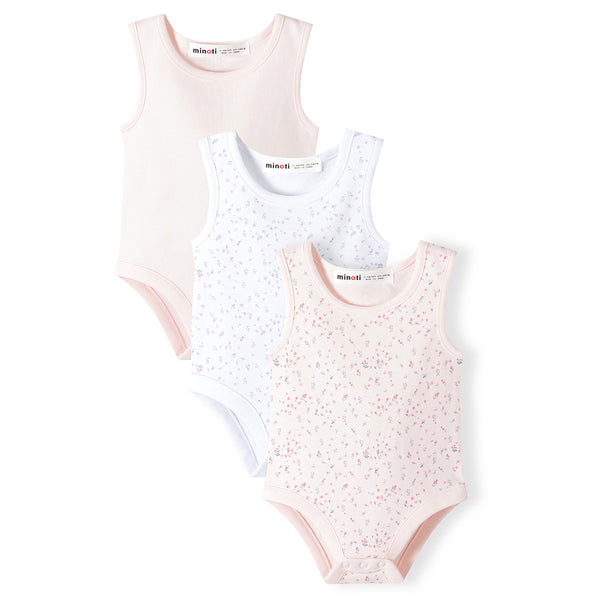 מארז 3 בגדי-גוף גופיה מינוטי תינוקות בנות