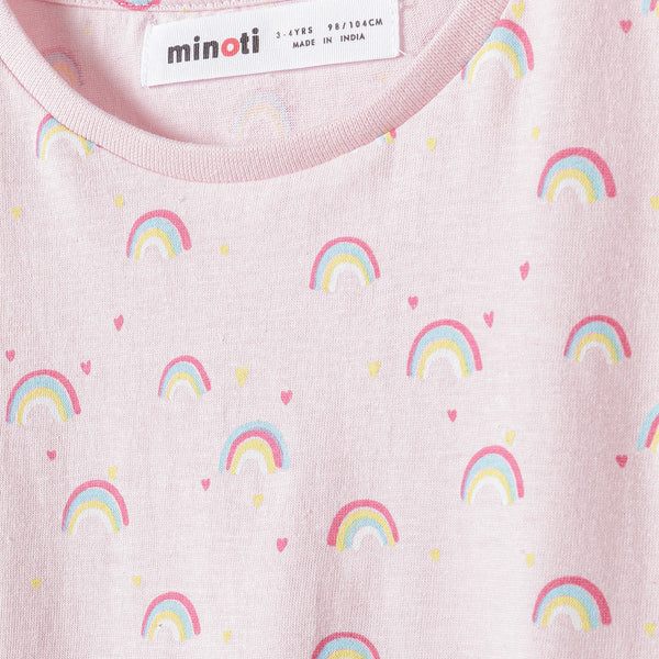 מארז 3 חולצות מינוטי ורוד-לבן-פוקסיה פעוטות בנות