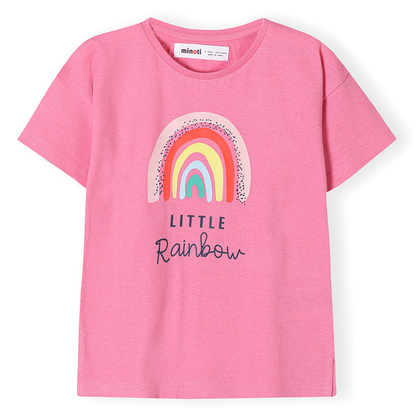 מארז 3 חולצות מינוטי ורוד-לבן-פוקסיה פעוטות בנות