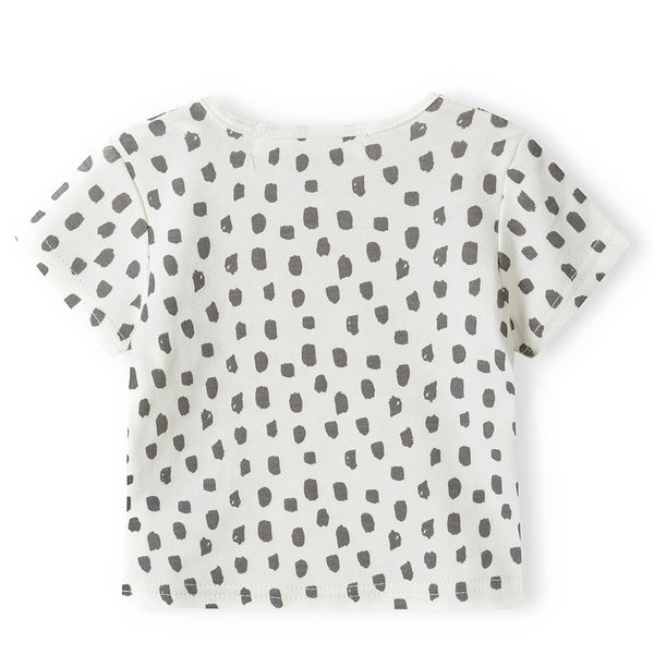 זוג חולצות מודפסות כתומה ושמנת תינוקות