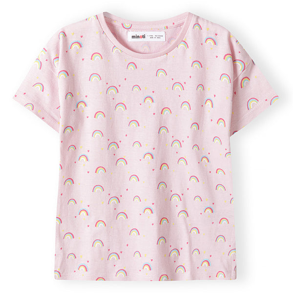 מארז 3 חולצות מינוטי ורוד-לבן-פוקסיה פעוטות בנות