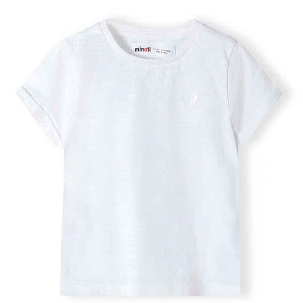 מארז 4 חולצות מינוטי עם רקמת לב תינוקות בנות