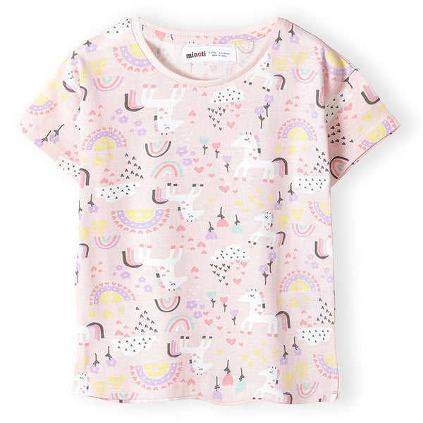 מארז 3 חולצות מינוטי אפרסק-לבן פעוטות בנות