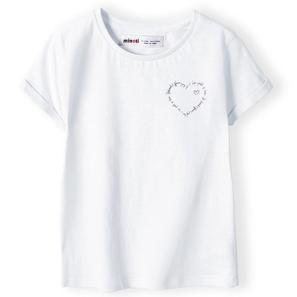 מארז 4 חולצות מינוטי הדפס לב פעוטות בנות 12-24M